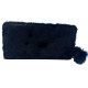 XFashio Stylish Women's Fur Clutch (Black)
